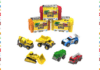 Big Fun Now Comes in Tonka Tiny Packages Six tiny Tonka vehicles in front of three Tiny Tonka Boxes