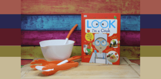 “Look I’m A Cook” – The Essential First Cookbook The cover of the dorling kindersley book, look im a cook.