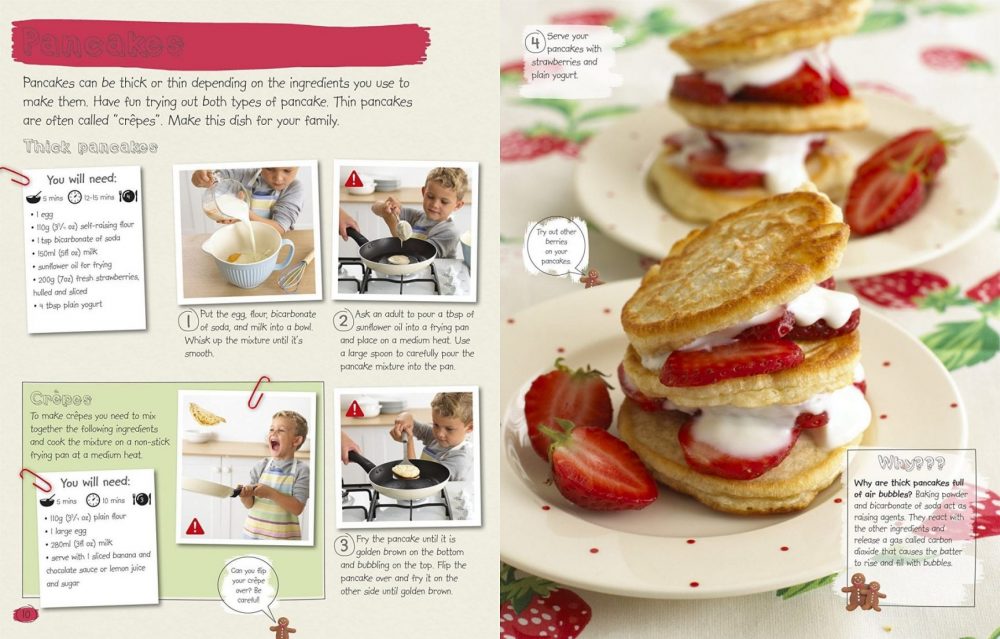 How Cooking Works by Dorling Kindersley, Pancakes recipe pages