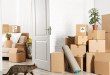 3 Surprises You Could Have When Moving Home A stack of moving boxes and supplies.